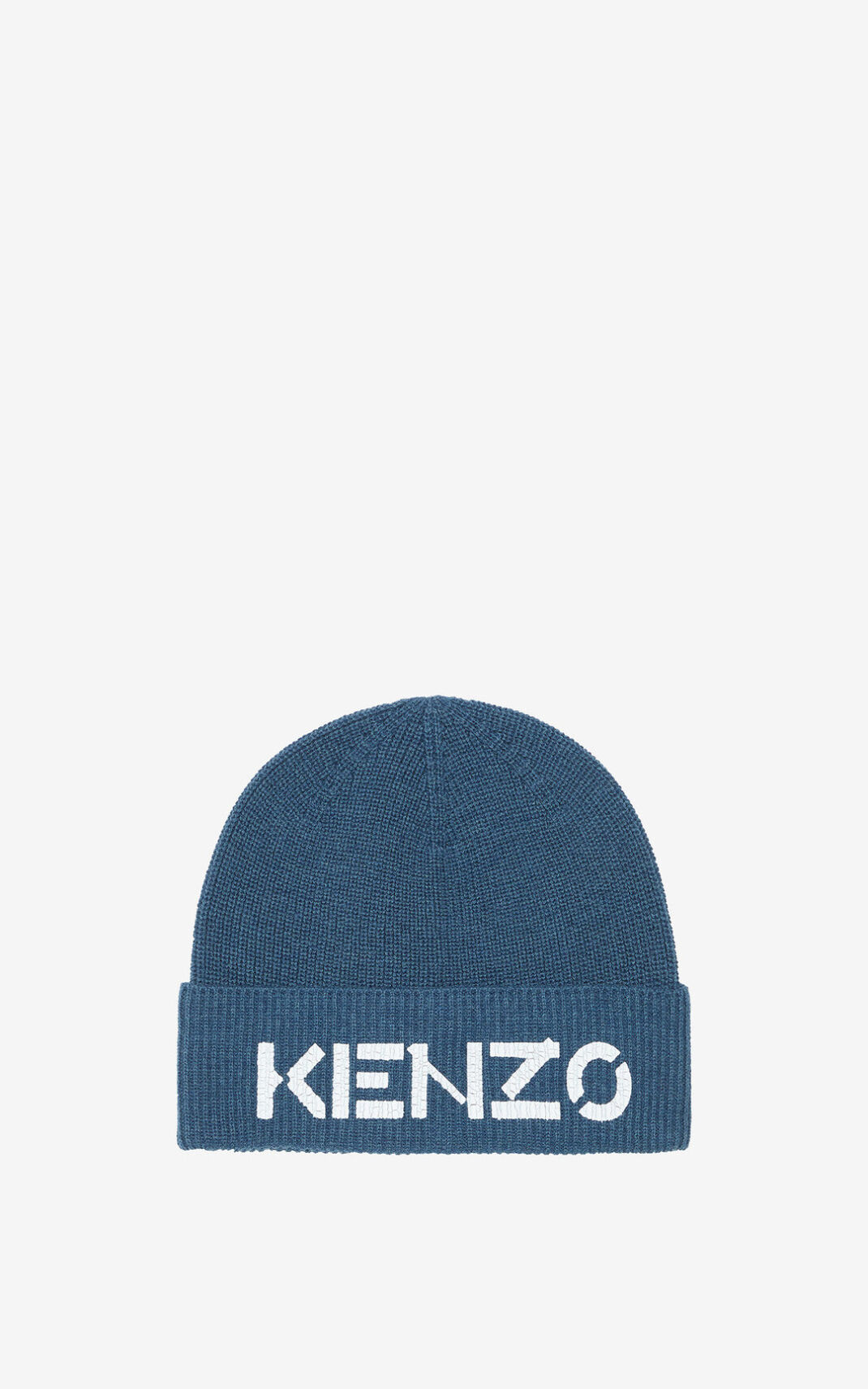 Bonnet Kenzo Logo knit Femme Bleu | CTDR-31985